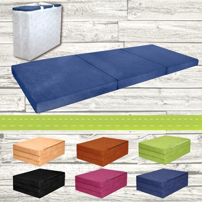 Matelas dappoint pliant 180x65x7 cm BLEU Matelas dappoint pliant 180x65x7 cm BLEU