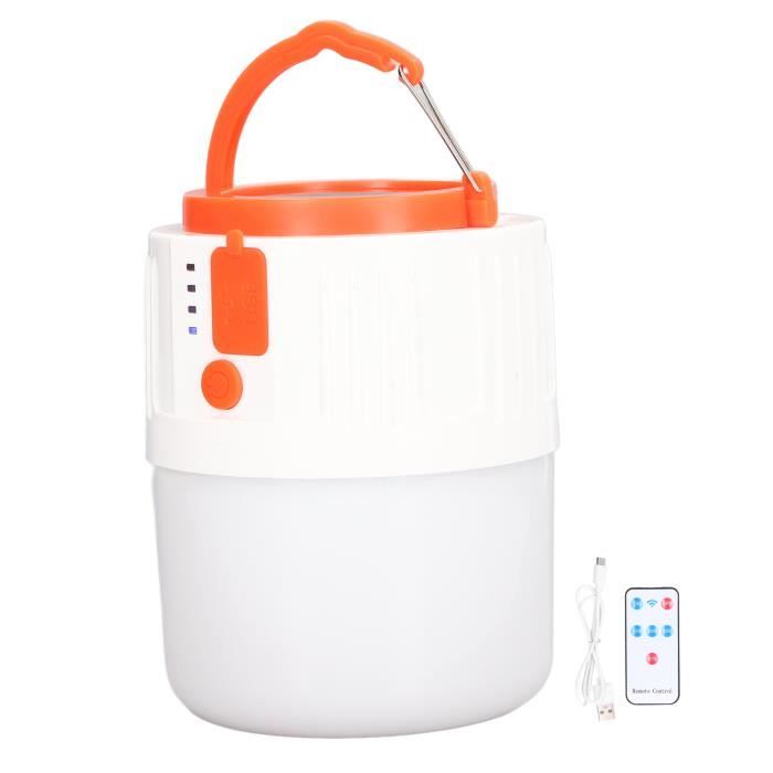 Lampe De Camping LED Extensible 4 LED - 6 Modes De Luminosité, Rotatable 90°, Batterie 2000 MAh, Charge USB Et Solaire