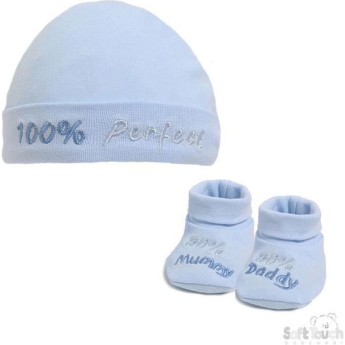 Ensemble De Naissance Bonnet Et Chaussons Pour Bebe Garcon Bleu Layette Cdiscount Puericulture Eveil Bebe