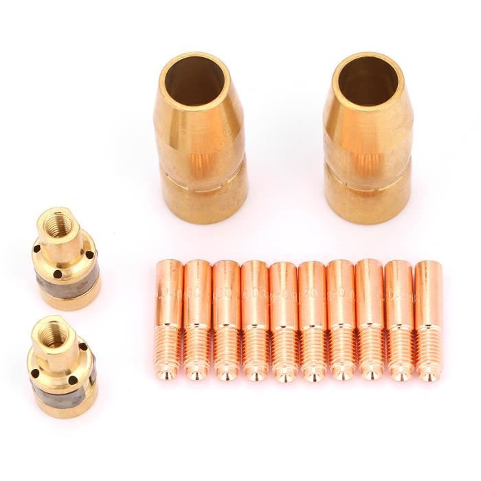 Kit Torche Soudage 34 Pièces - Embouts Contact, Buses Gaz, Connecteurs Et Isolants Pour MIG MAG, Accessoires De Haute Qualité