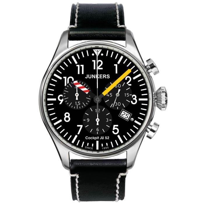 Junkers Junker 6180 5 Cockpit Ju52 Montre chronographe UQUO6 Cdiscount Bijouterie