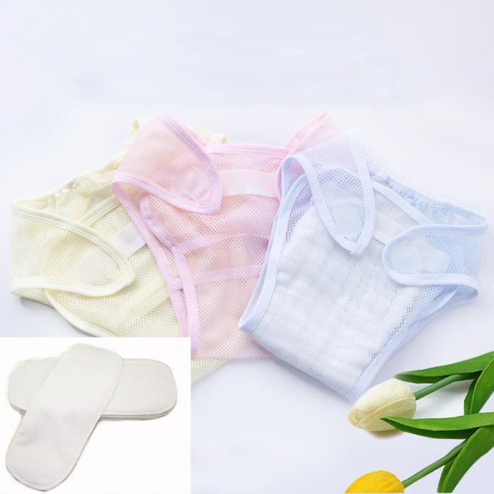 vec Insert Lot de 3 Microfibre R/éutilisable B/éb/é Filles Gar/çons 0-36 Mois Couche Lavable Lot de 6