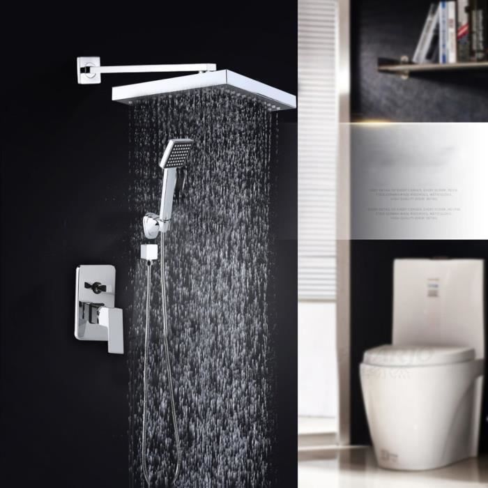 Kit de Douche Encastré Colonne de Douche Corps en Laiton Fixation