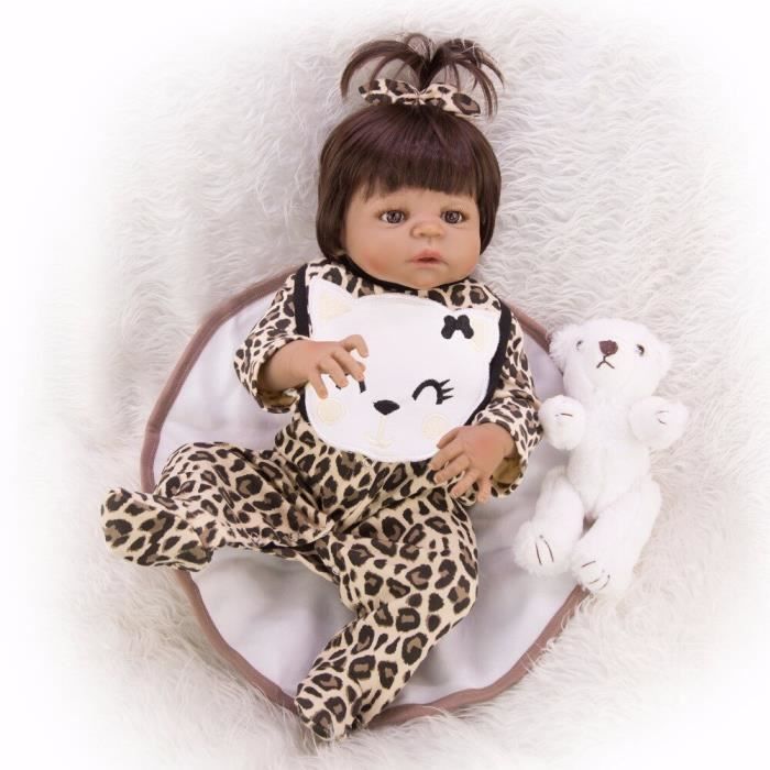 55cm Realiste Tout Silicone Vinyle Poupee Bebe Avec 3 Yeux Couleurs Simule Peau Noire Bebe Reborn Poupees Cdiscount Jeux Jouets