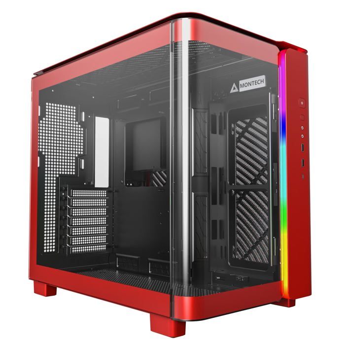 Boîtier Midi-Tower - MONTECH - King 95 - Verre trempé - ARGB - Rouge