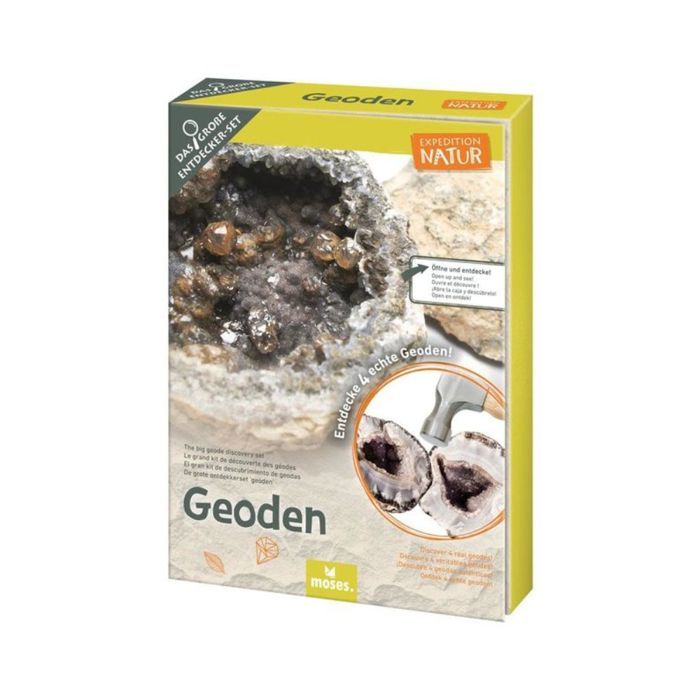 Kit Découverte Géodes National Geographic - 2 Géodes à Casser, Avec Masque, Loupe Et Présentoir