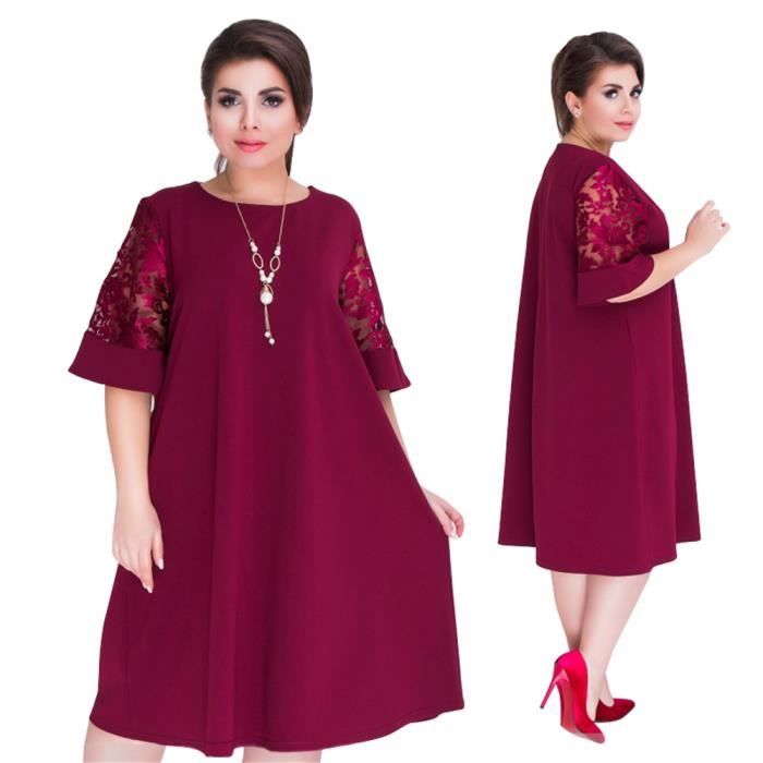 robe dentelle droite