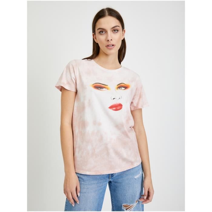 T shirt femme rose fluo - Cdiscount