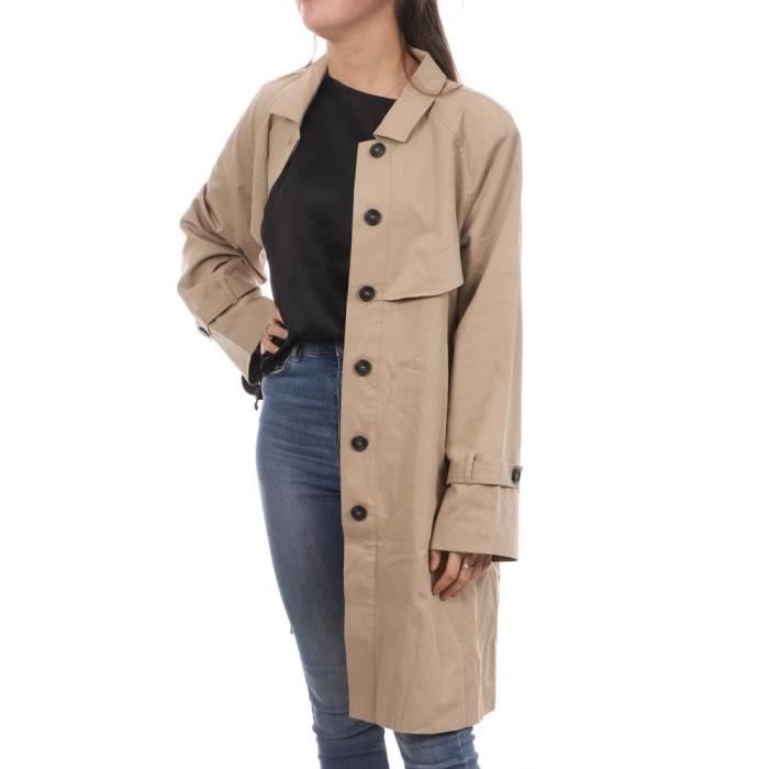 Veste Trench-coat Beige Femme Teddy Smith Trenchy