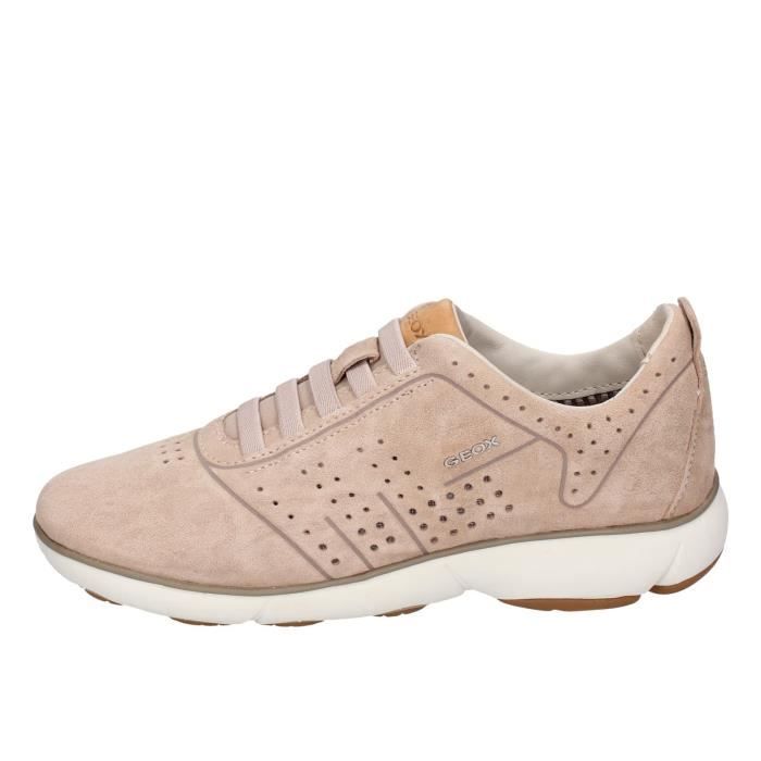 Baskets Geox Femme D Nebula C En Daim à Pois - Taille 36, Neuves Avec Boîte