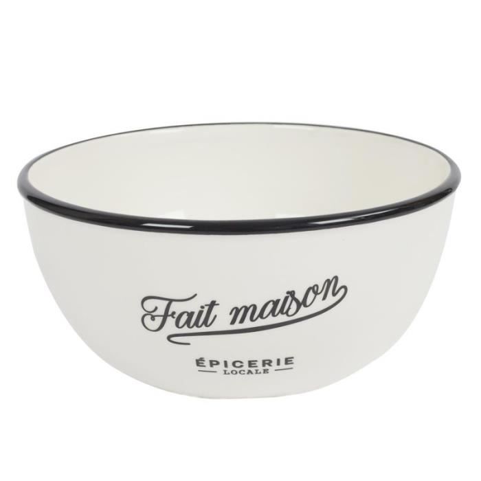 Saladier En Céramique Limoges France - Blanc Rond 23 Cm - Occasion TBE