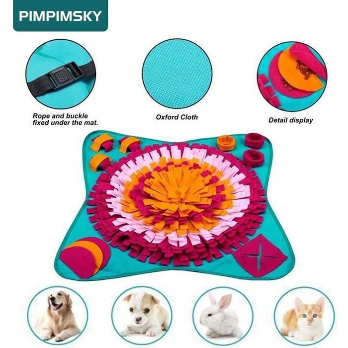 Meilleurs prix pour PIMPIMSKY Tapis de Chien Snuffle Mat , tapis de fouille chien , jeux chien e Stress Release Pad , Puppy Cat Puzzle interactif