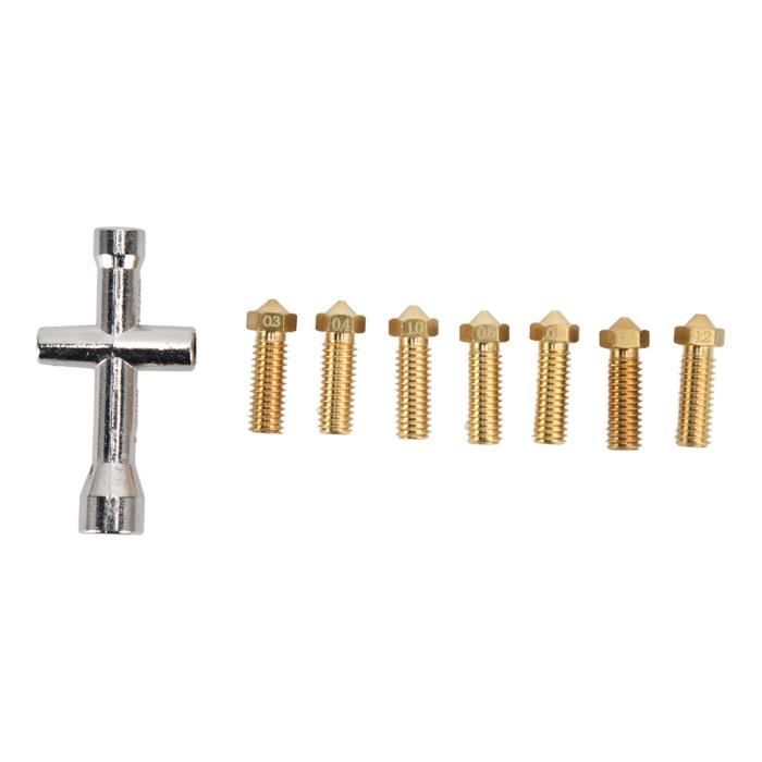Lot De 5 Buses D'imprimante 3D 0,2 Mm - Laiton M6 Pour Filament 1,75 Mm - Compatible V5/V6