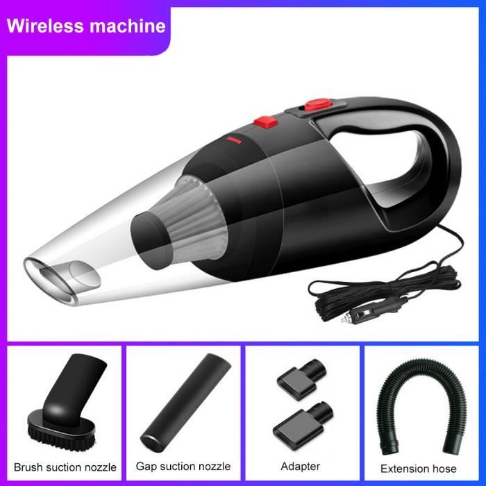 Aspirateur à Main Sans Fil 2-en-1 120W - Pour Voiture Et Maison, Rechargeable USB