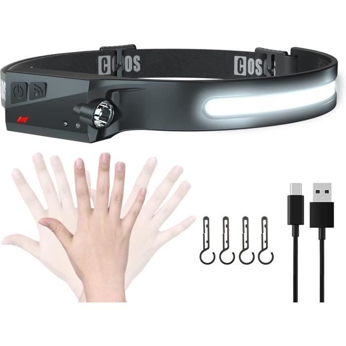 Lampe Frontale Rechargeable Oderra - 400 Lumens, Capteur De Mouvement, IPX4