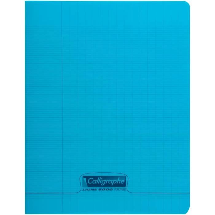 Cahier polypro Calligraphe grand format 24x32 96p grands carreaux (séyès) - gris Cahier polypro Calligraphe grand format 24x32 96p grands carreaux (séyès) - gris