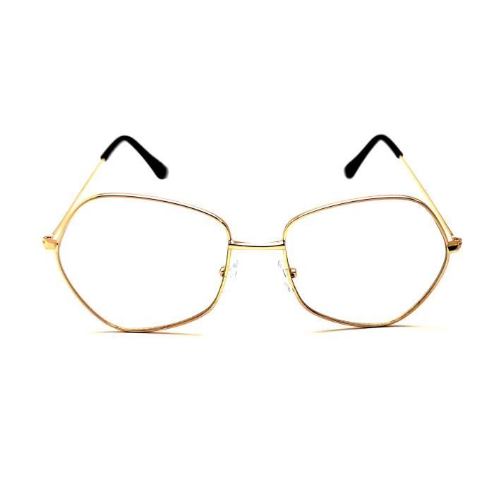Lunettes Vue New Aviateur Papillon Or Dore Accessoire Homme Femme
