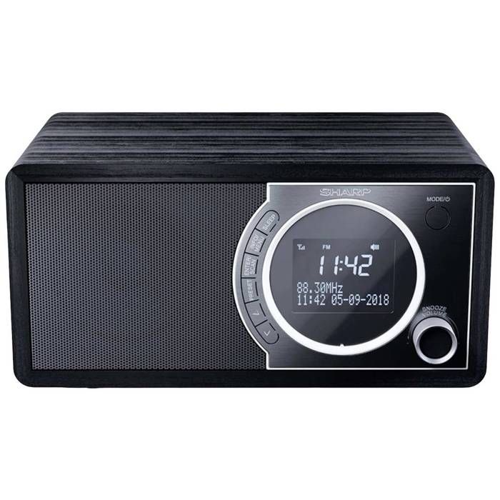 Radio numérique Portable - SHARP - DR-450(BK) - DAB-DAB+-FM - Bluetooth 4.2 - Alarme-Sommeil