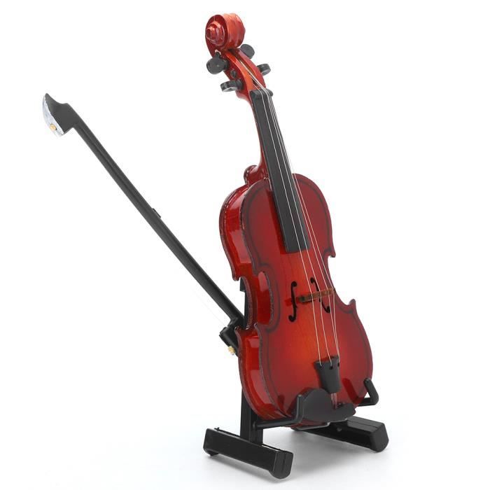 Mini Violon 1/12 En Bois Pour Maison De Poupée Ou Décoration - 6,5x2,3 Cm - Neuf