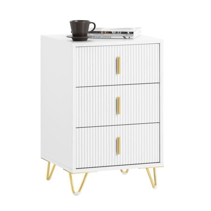 SoBuy Table de chevet étroite avec 3 tiroirs hauteur ergonomique 63 cm charge 33 kg gain de place blanc 40x40x63 cm SoBuy Table de chevet étroite avec 3 tiroirs hauteur ergonomique 63 cm charge 33 kg gain de place blanc 40x40x63 cm