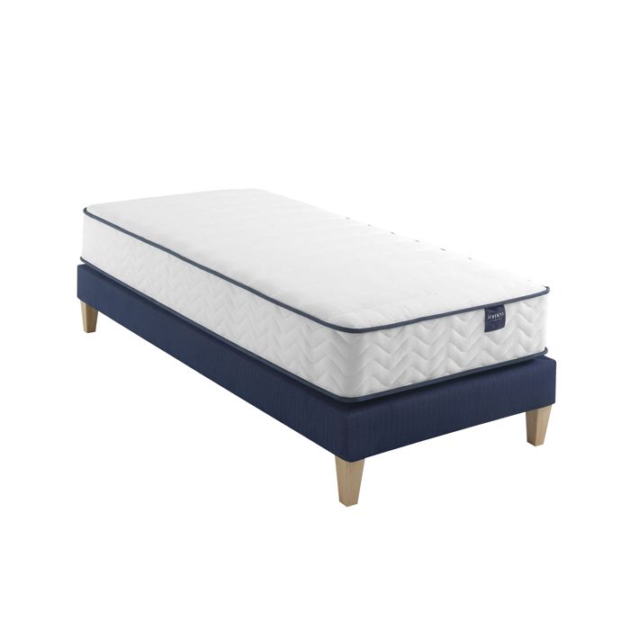 Ensemble matelas ressorts sommier et pieds Rêve 300 - SOMEO 80x200 - Blanc - Garantie 7 ans - Someo
