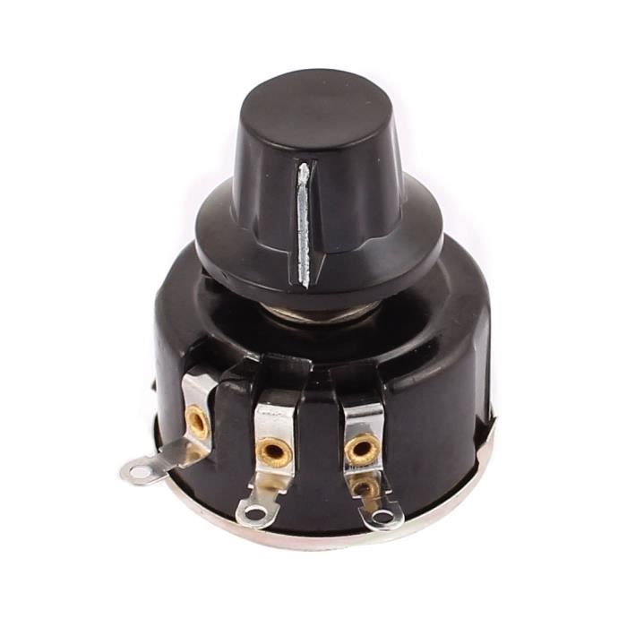 Potentiomètre Céramique 100W 1K Ohm | Rhéostat Variable Avec Bouton - Pour Gradateurs Lumière
