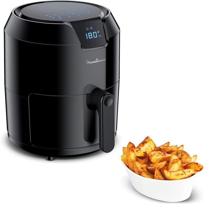 Moulinex Friteuse sans huile XL + gril, 4,2 L, 6 personnes, 8 programmes, Ecran Tactile, Arrêt