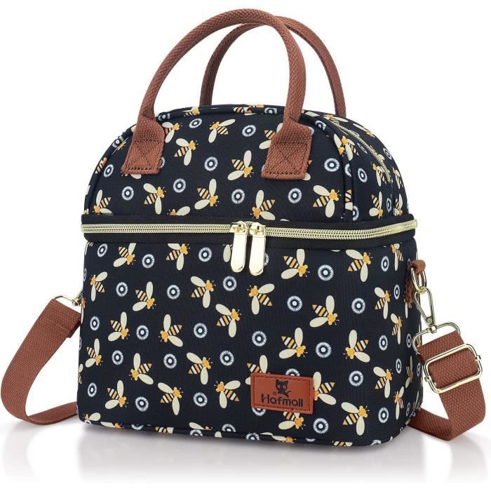 Sac Isotherme Repas TUCKBOLD Noir - Lunch Bag Portable Pour Bureau, École Et Pique-Nique
