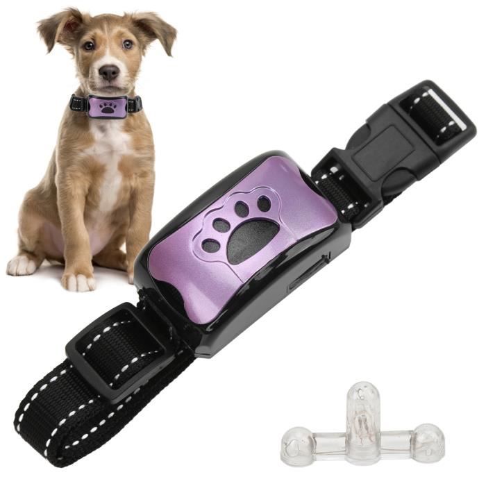 Collier anti-aboiement pour chien Collier d'aboiement pour chien rechargeable par USB étanche à sport pour Violet SURENHAP