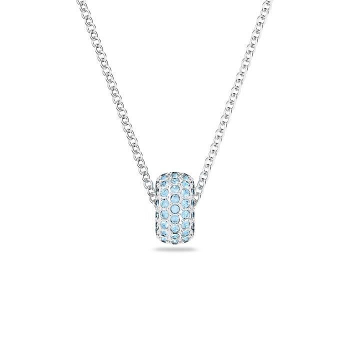 Collier femme - SWAROVSKI - Collier Swarovski Stone bleu - Couleur de la matière:Blanc