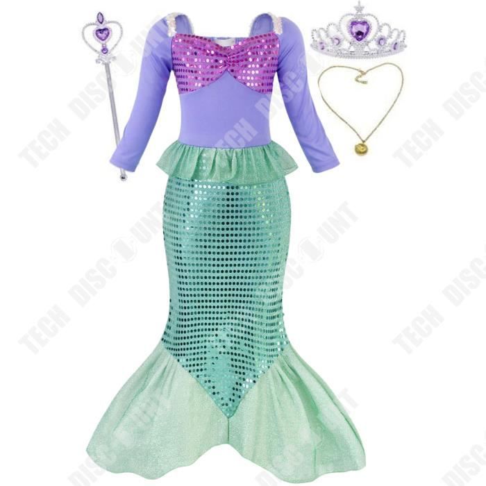 Robes Petite queue sirène princesse pour les filles - Halloween Costume de  cosplay de Noël - Cdiscount Jeux - Jouets