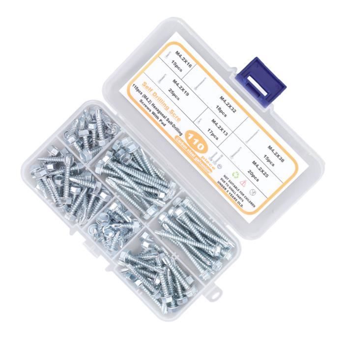 Vis Tête Hexagonale Titane Gr5 M5 X 16 Mm Avec Rondelle - Lot De 6 - Pour Tige De Vélo, Filetage 0.8 Mm - 7