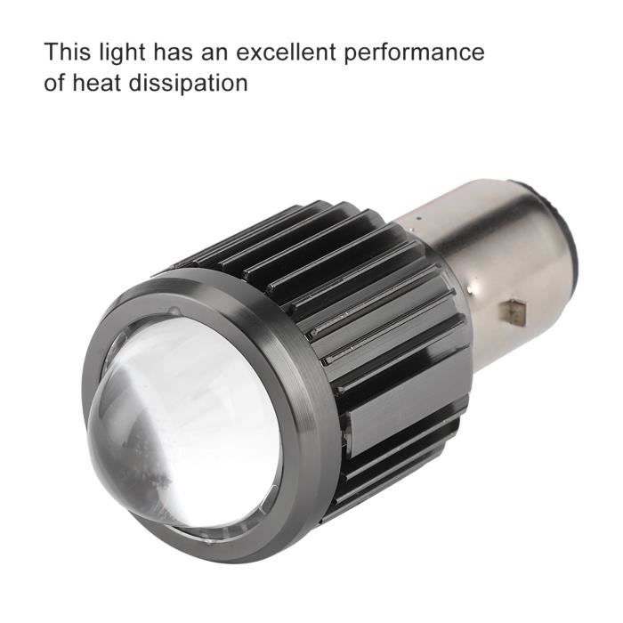 Ampoule LED BA20D Pour Moto – 6V, 1000 Lm, Blanc 6000K – Double Faisceau (code/route) – 3 Puces SMD 3570