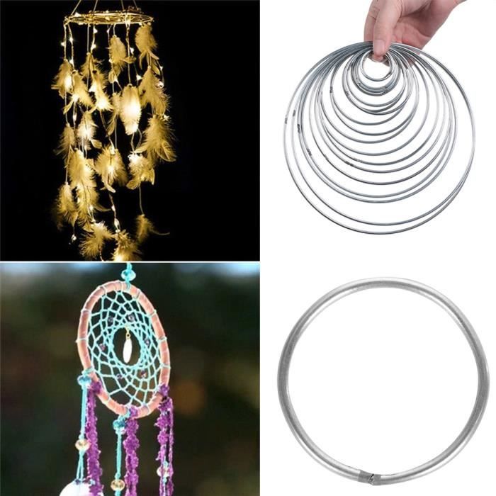 Anneaux Attrape-rêves Anneaux Métal Doré 3 Pouces - Lot 40 Pièces Pour Attrape-rêves | DIY Déco Artisanat Cercles Macramé