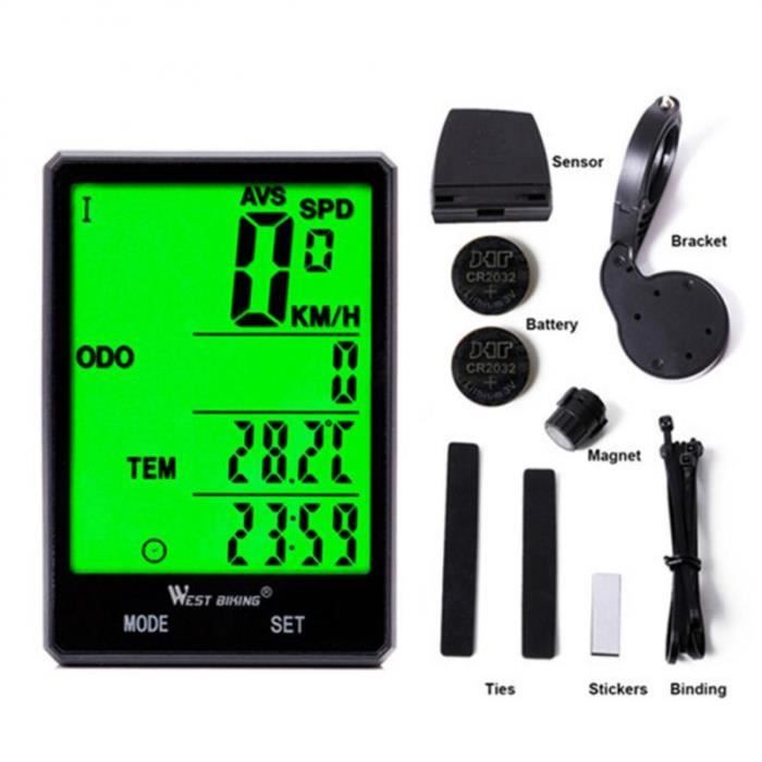 Compteur De Vitesse GPS Sans Fil Pour Vélo - Écran LCD 6,1 Cm - Autonomie 28h - Idéal VTT Et Vélo électrique - 4
