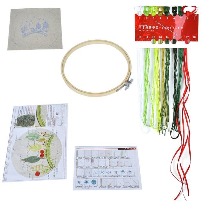 Support à broder,stylo de broderie magique avec 2 enfileurs, aiguille