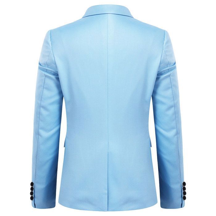 Blazer Homme Slim Fit 1 Bouton - Veste Costume Formelle Polyester Viscose Pour Mariage Bureau