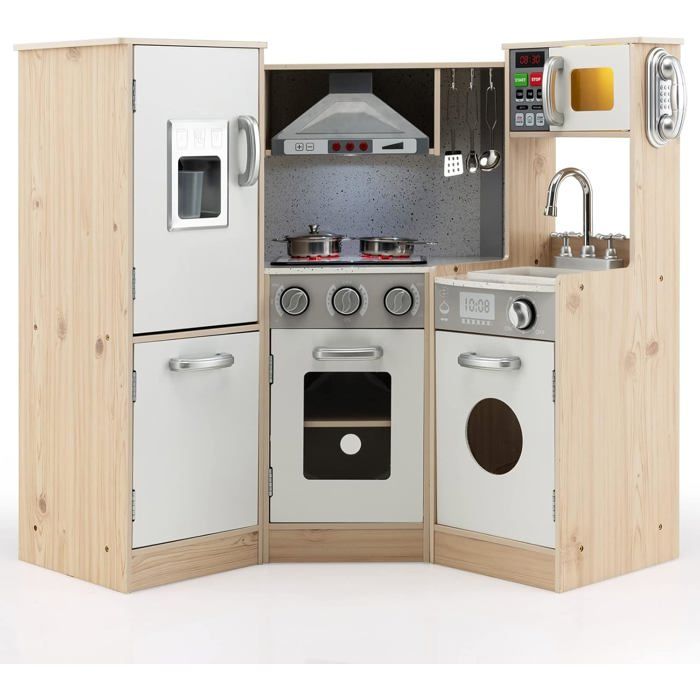 Cuisine de jeu pour enfants - Micro-ondes intégré - Cuisinière avec Cuisine de jeu pour enfants - Micro-ondes intégré - Cuisinière avec