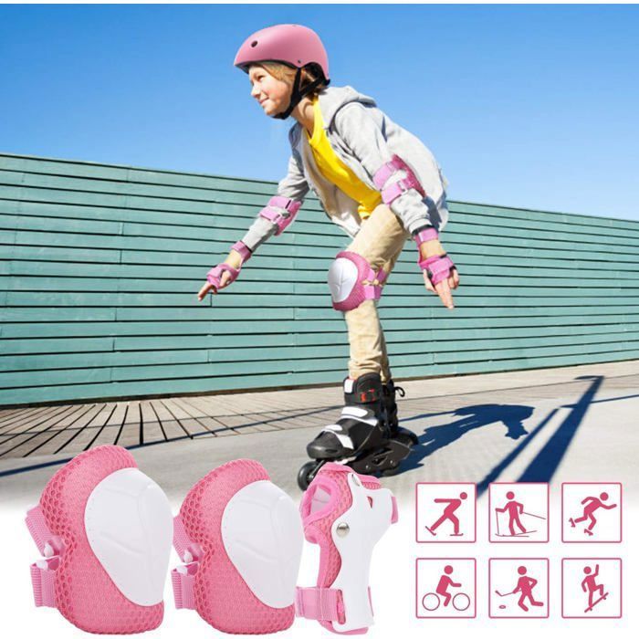 Vxuxlje Enfant Casque Vélo 7 Pcs Set de Protection Roller Garçon Fille Kit de Protection avec Coudières Genouillères Protège-Poignets Protection Trottinette Skateboard Bleu Taille unique Vxuxlje Enfant Casque Vélo 7 Pcs Set de Protection Roller Garçon Fille Kit de Protection avec Coudières Genouillères Protège-Poignets Protection Trottinette Skateboard Bleu Taille unique