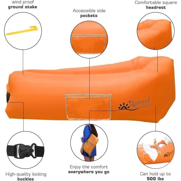 IPRee Hamac Gonflable d'air Sofa Étanche Longue Chaise Gonflable Canapé IPRee Hamac Gonflable d'air Sofa Étanche Longue Chaise Gonflable Canapé