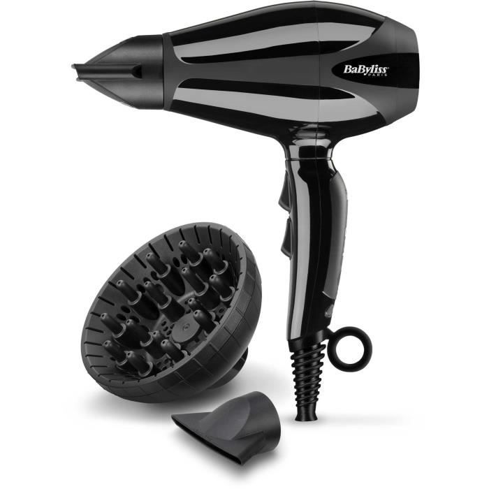 Sèche cheveux avec diffuseur D563DE - Noir