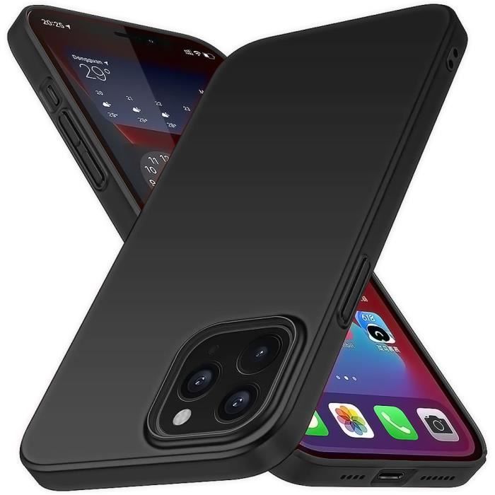 Avizar Coque iPhone 12 Mini +Verre Trempé Noir