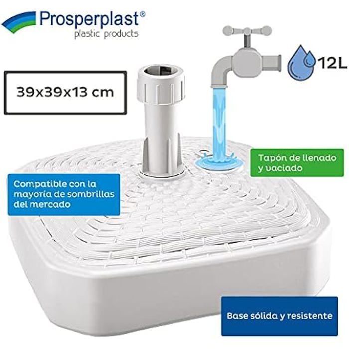 Prosperplast Sottovaso Mobile Con Ruote, Quadrato 39x39x4,5 Cm, Plastica Resistente, Colore Terracotta - 4