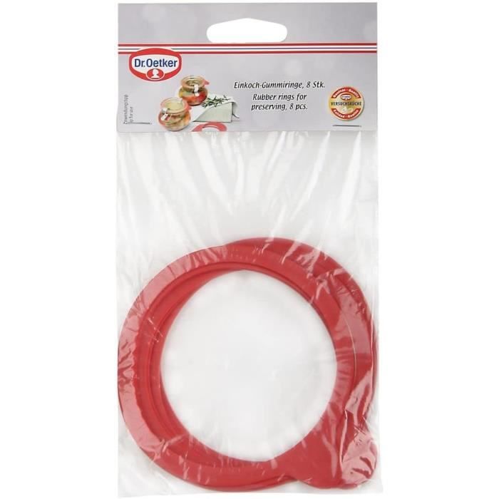 Dr Oetker 3231 Joints En Caoutchouc Pour Bocaux En Verre X8, Joint Pour Bocal En Caoutchouc 8