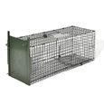 Attrape à animaux Cage piège pour animaux 80 x 25 x 25 cm (L x l x H) chats chiens lapins avec 1 porte  Piège de capture-2