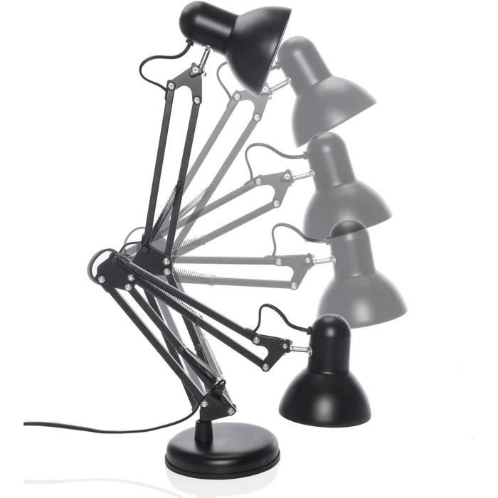 Lampe de travail rétro lampe de lecture bureau flexible table lampe de  chevet lampe d'architecte à bras articulé en métal ave[A176] - Cdiscount  Maison