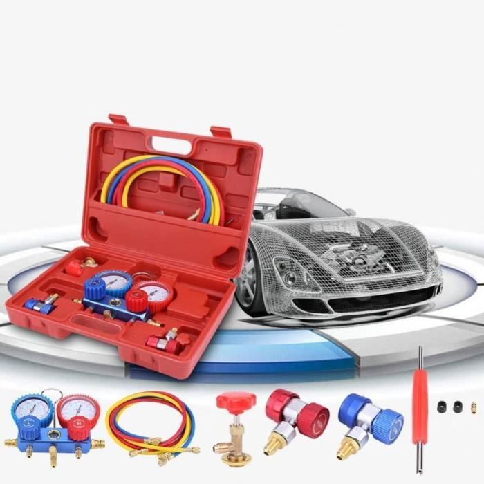 Manometre R134a R134a - Kit manomètre pour tuyau AC réfrigérant - Outil de ...