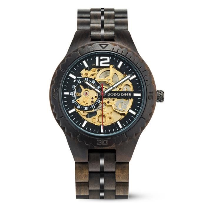 Montre sales automatique bois