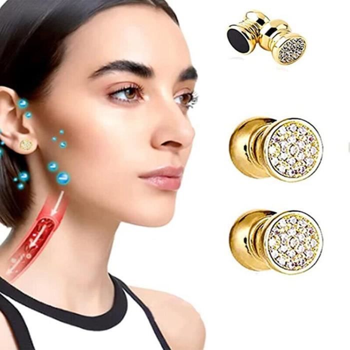 Boucles D'oreilles Magnétiques Noires Sans Piercing - Diamètre 12 Mm, Acier Inoxydable, Tenue Ferme