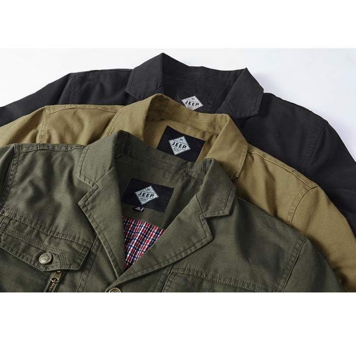 seiveini Veste en Jean Homme Manches Longues Blouson Denim Vintage